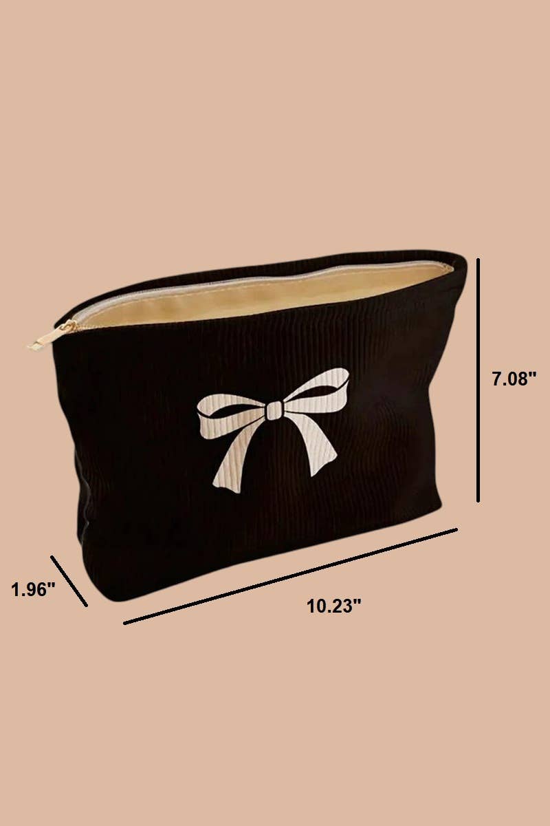 Bow Cosmetic Clutch Bag