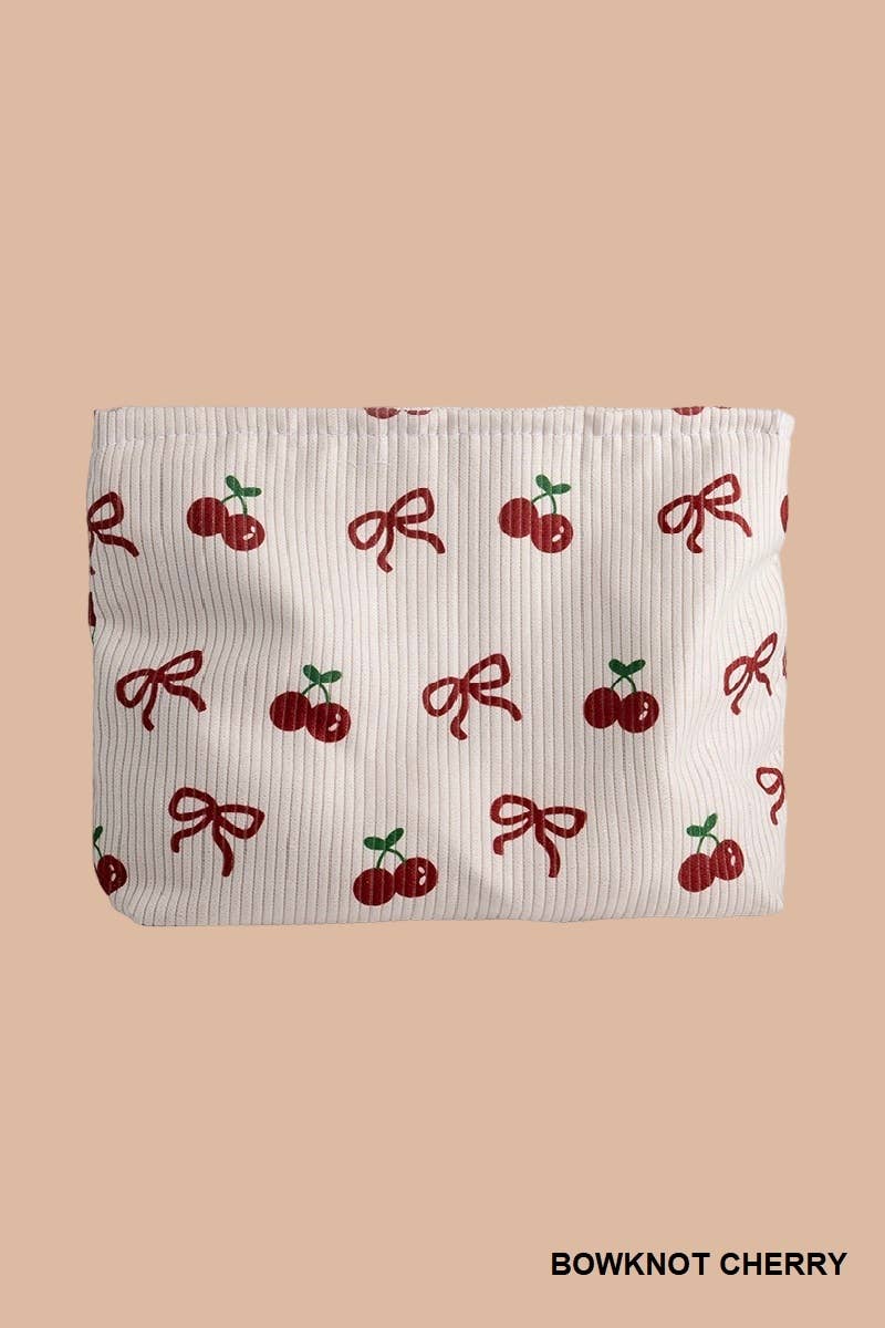 Bows & Cherries Cosmetic Clutch Bag