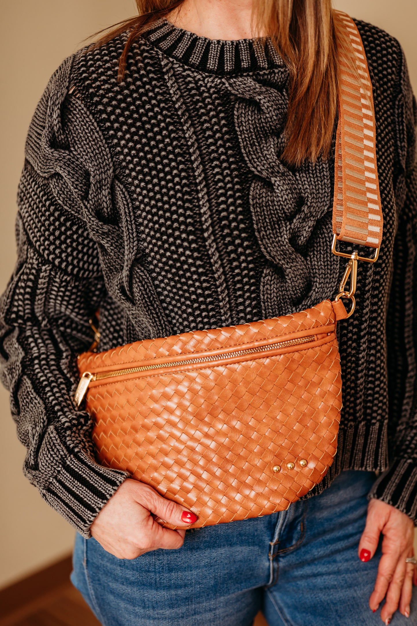 Westlyn Woven Bum Bag- Brown