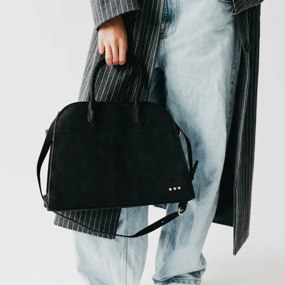 Nirvana Nubuck Tote-Black
