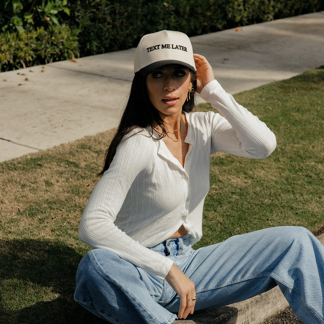 Text Me Later Hat