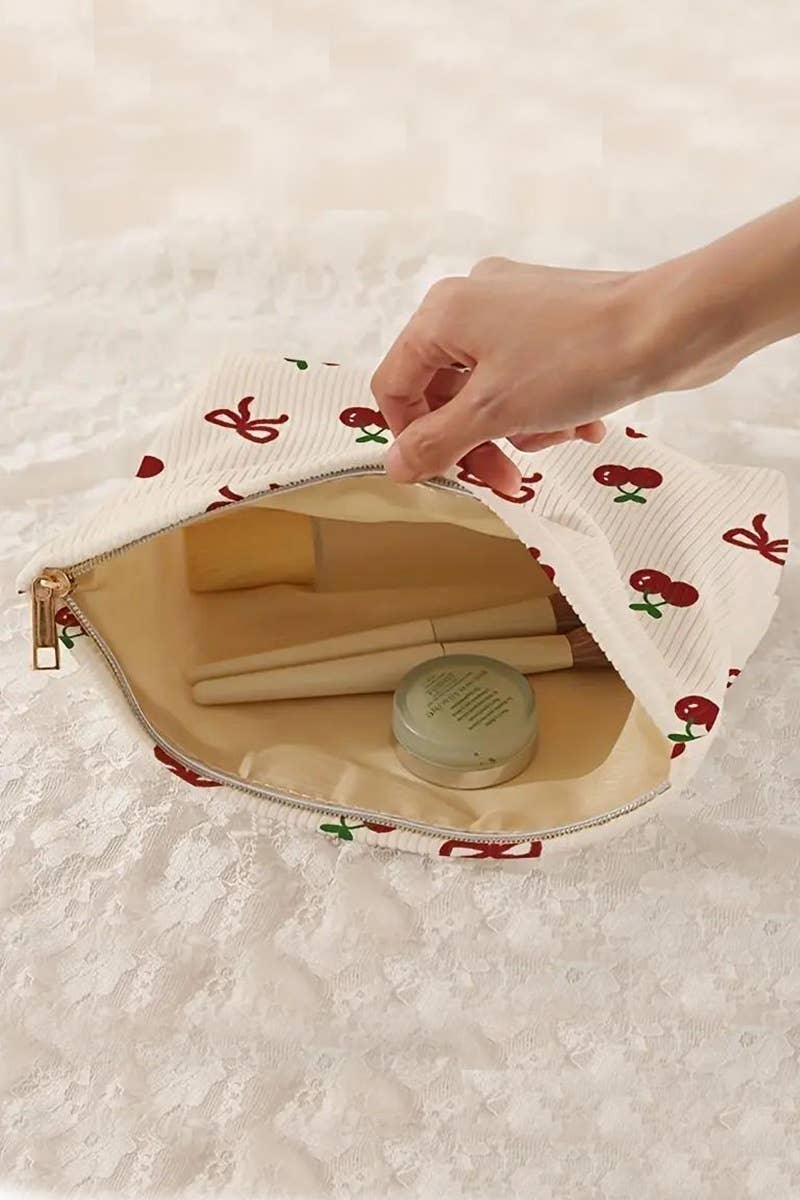 Bows & Cherries Cosmetic Clutch Bag