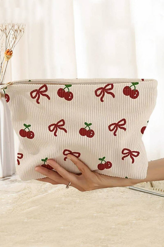 Bows & Cherries Cosmetic Clutch Bag