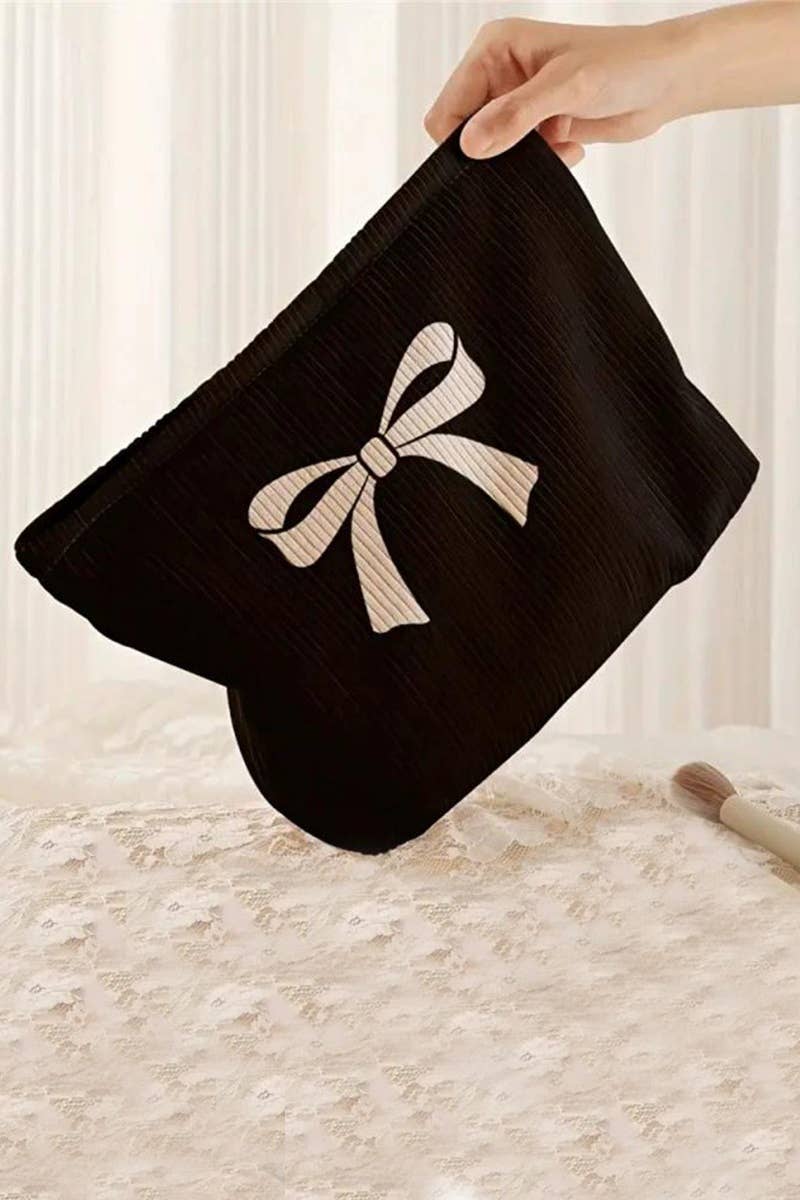 Bow Cosmetic Clutch Bag