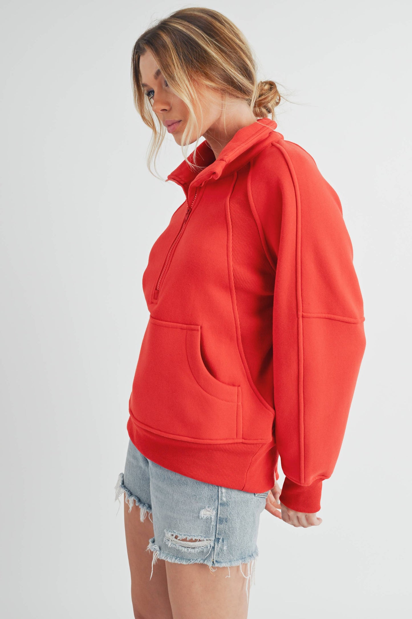 Long Half-Zip Sweatshirt