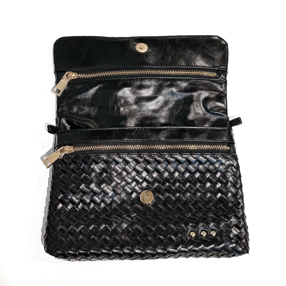 Wrenlee Woven Flap Crossbody