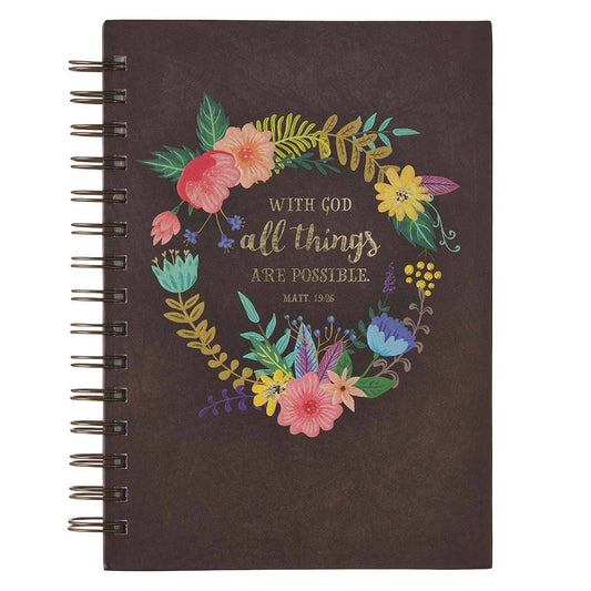 All Things are Possible - Matt. 19:26 Spiral-Bound Journal