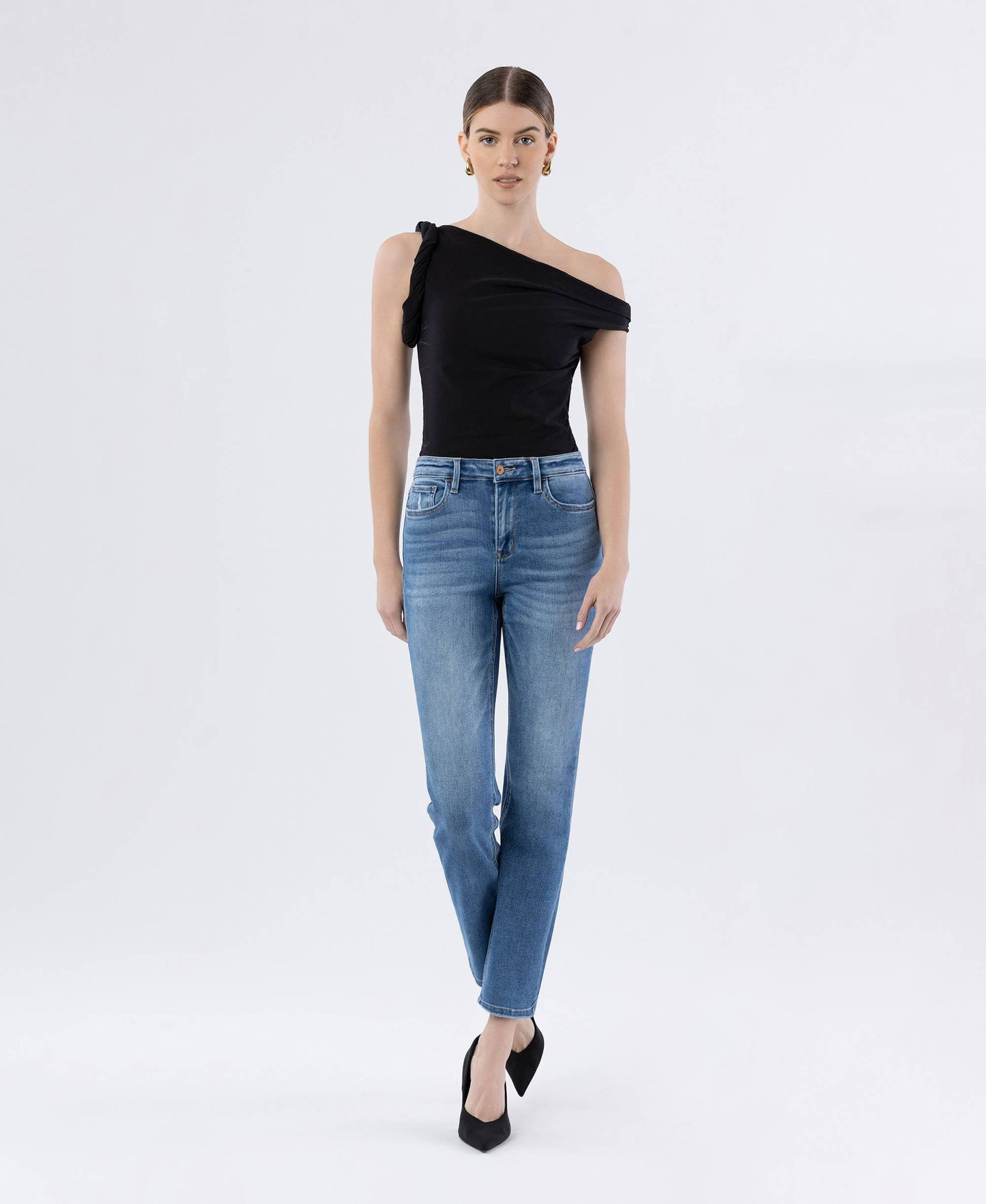 Vervet High Rise Slim Straight Jeans