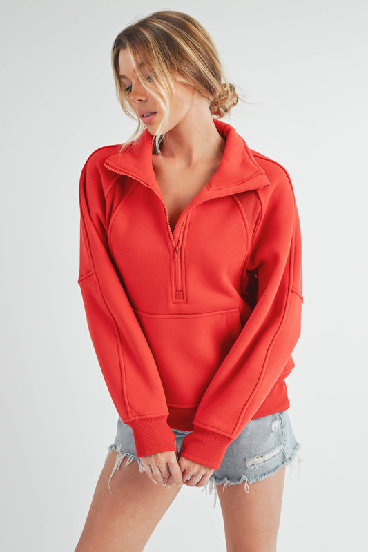 Long Half-Zip Sweatshirt