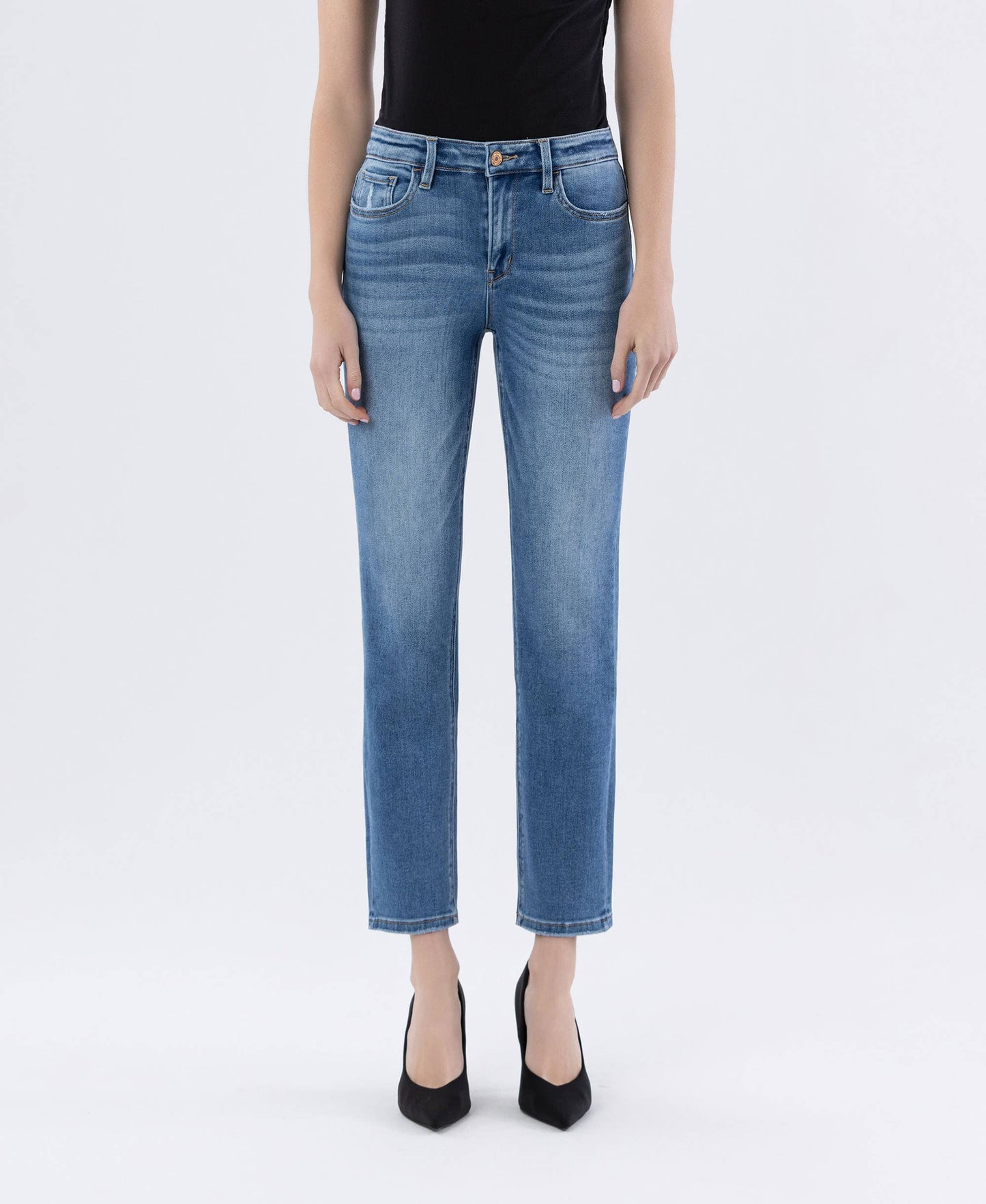 Vervet High Rise Slim Straight Jeans