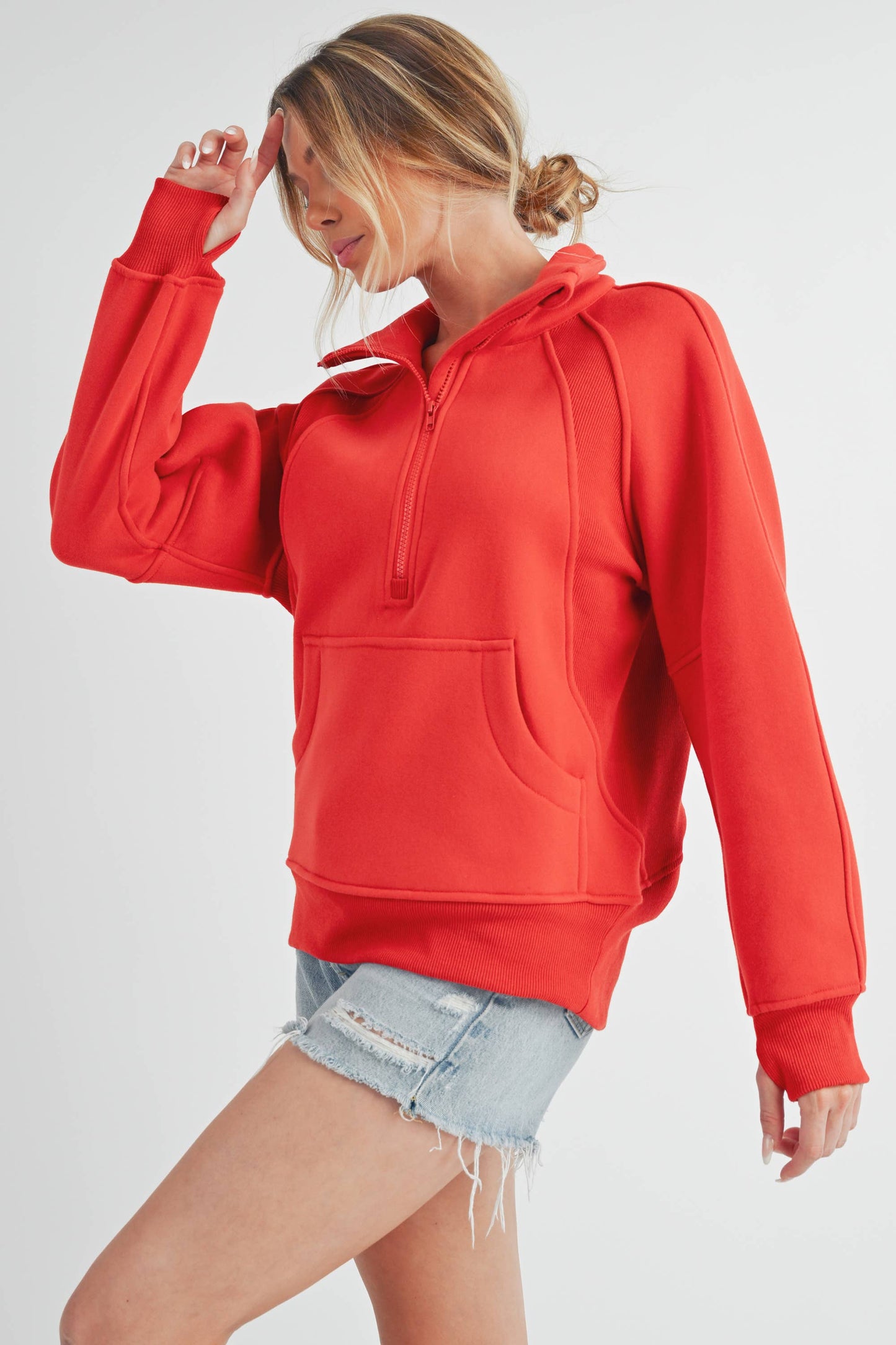 Long Half-Zip Sweatshirt