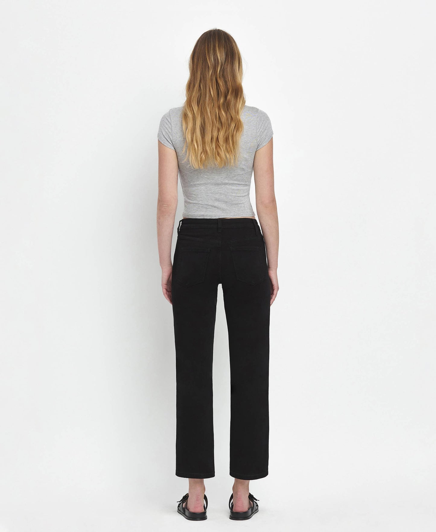 Vervet: High-Rise Ankle Straight Jeans