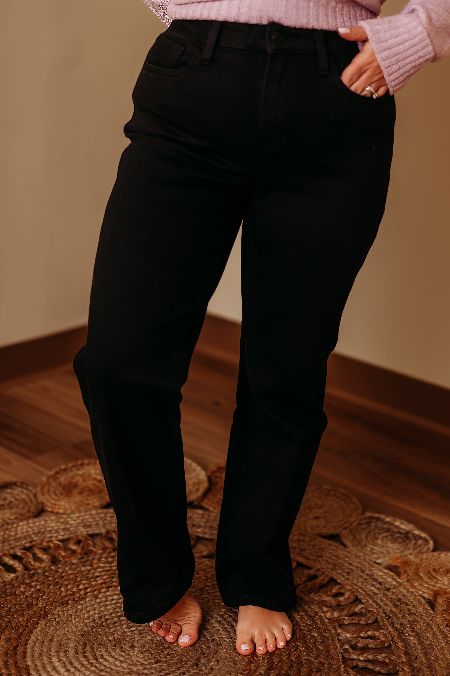 Vervet: High-Rise Ankle Straight Jeans