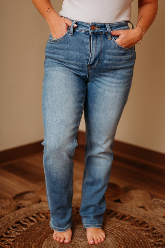 Vervet High Rise Slim Straight Jeans