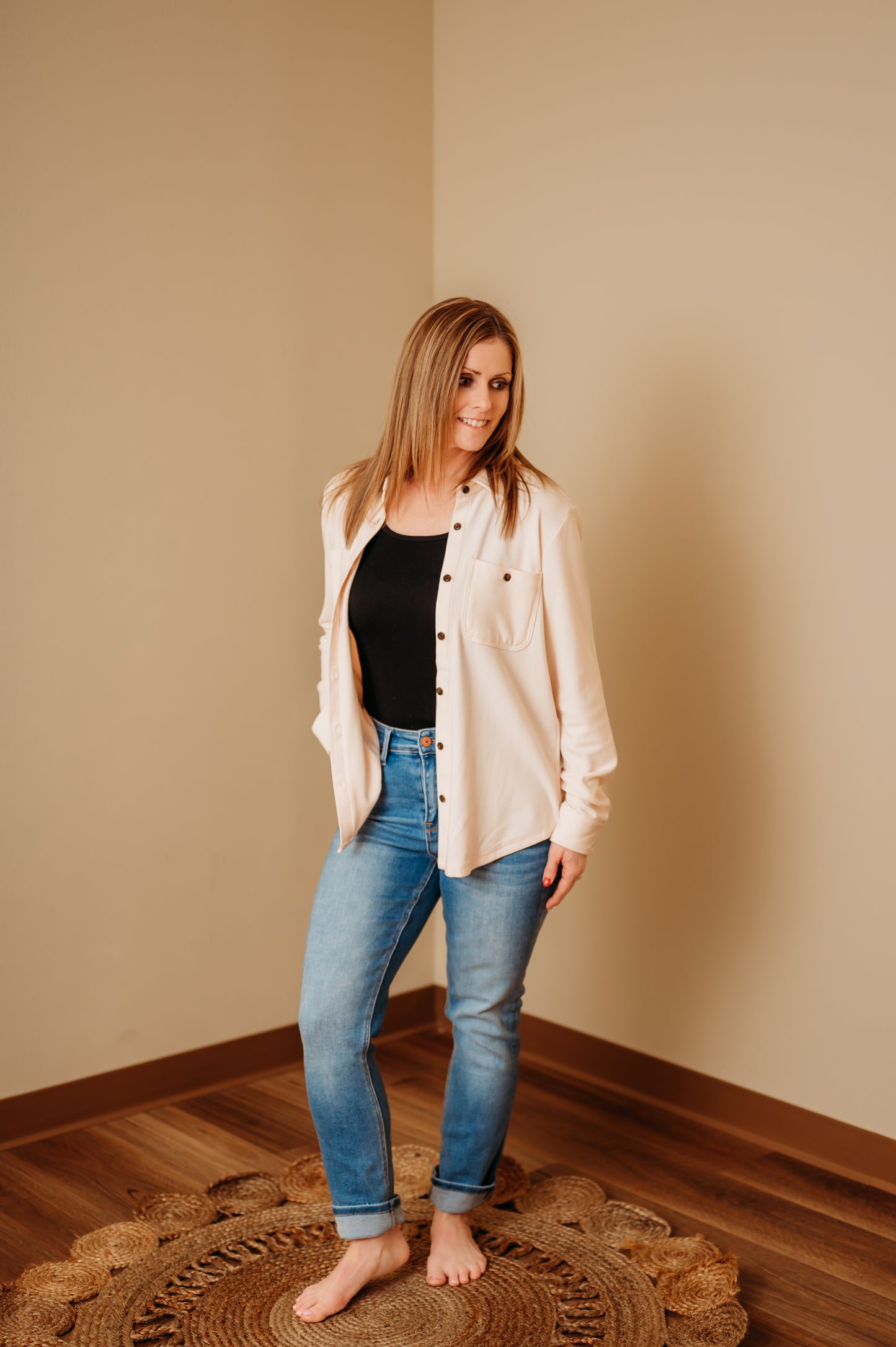 Ivory Super Soft Button Up