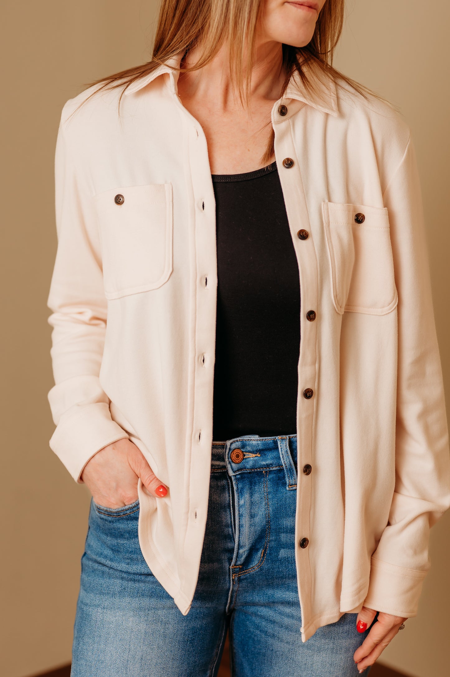 Ivory Super Soft Button Up