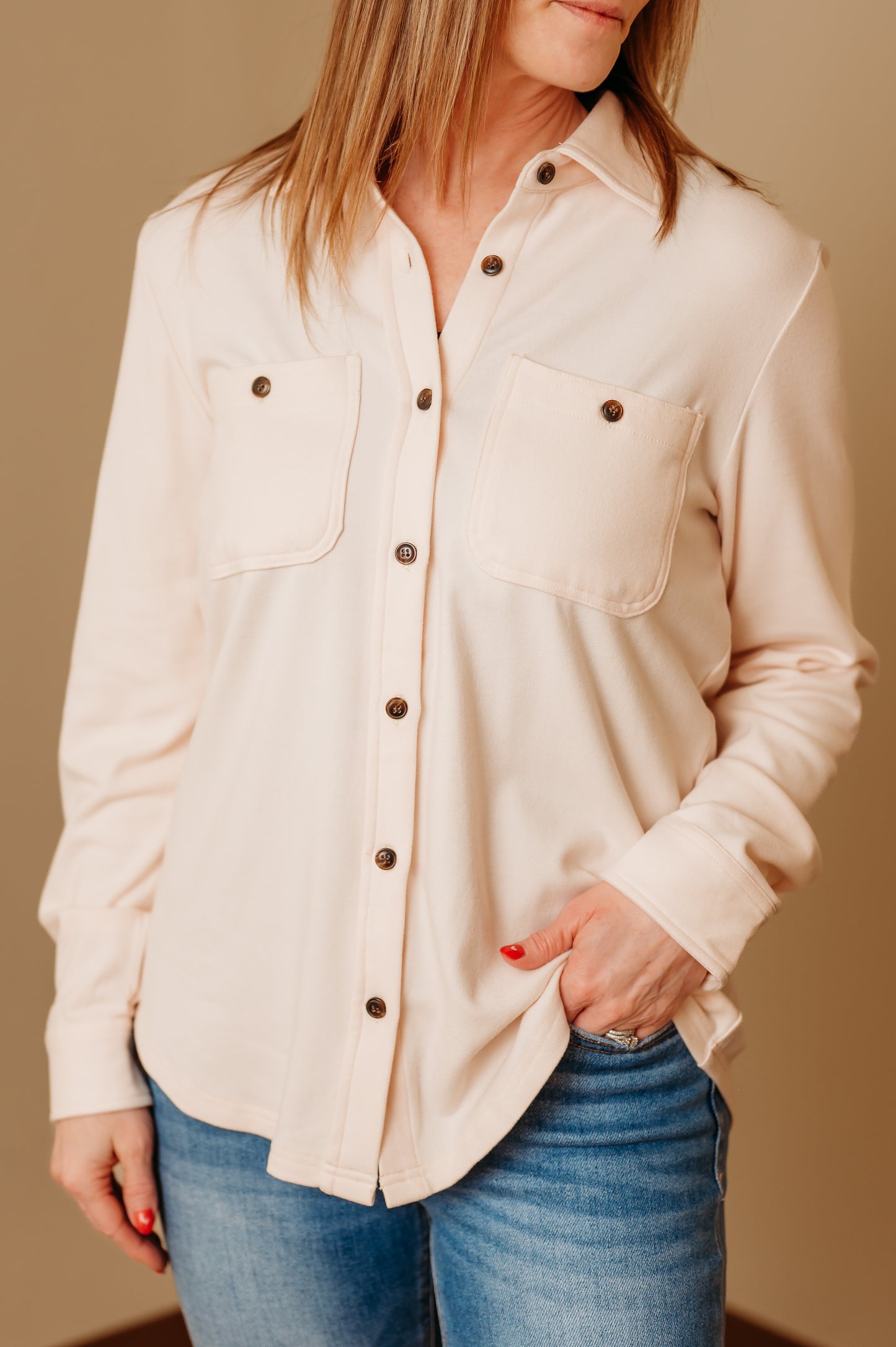 Ivory Super Soft Button Up