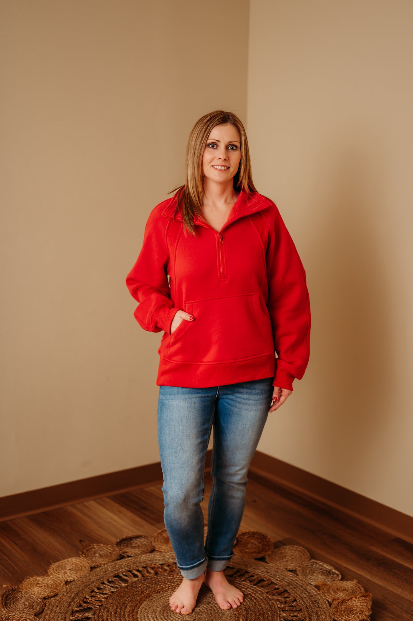 Long Half-Zip Sweatshirt