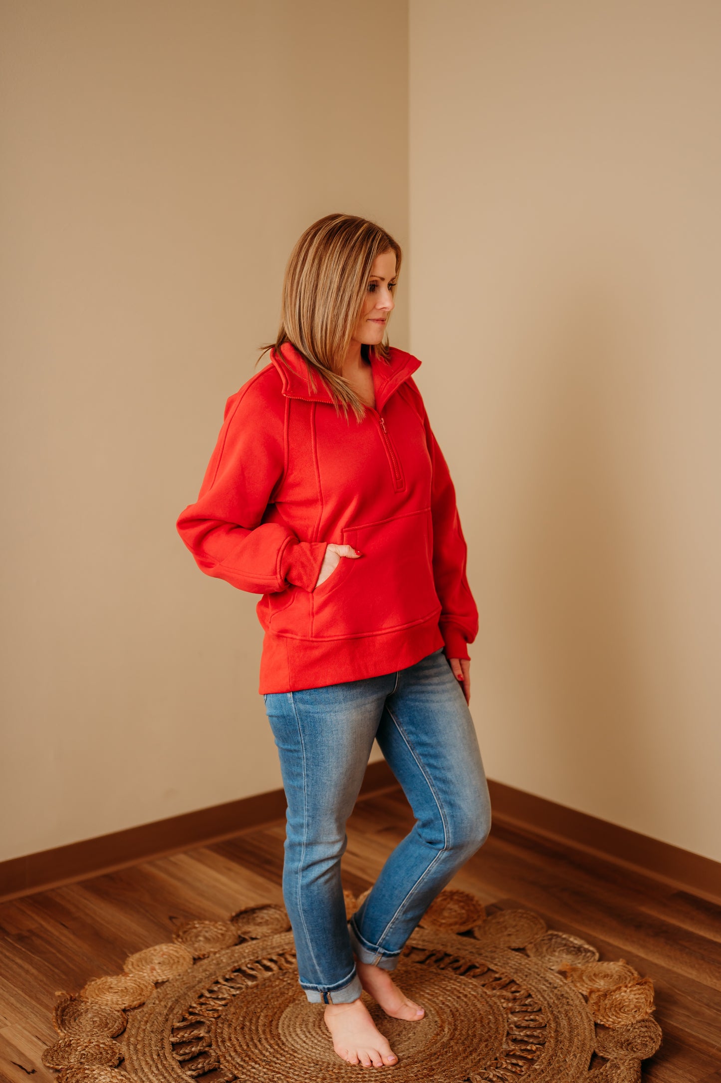 Long Half-Zip Sweatshirt