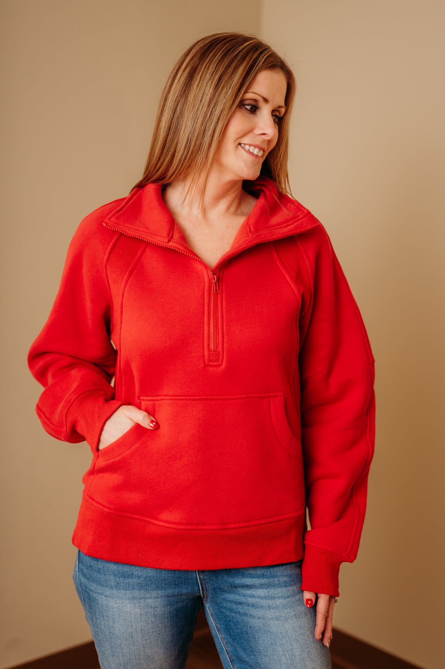 Long Half-Zip Sweatshirt
