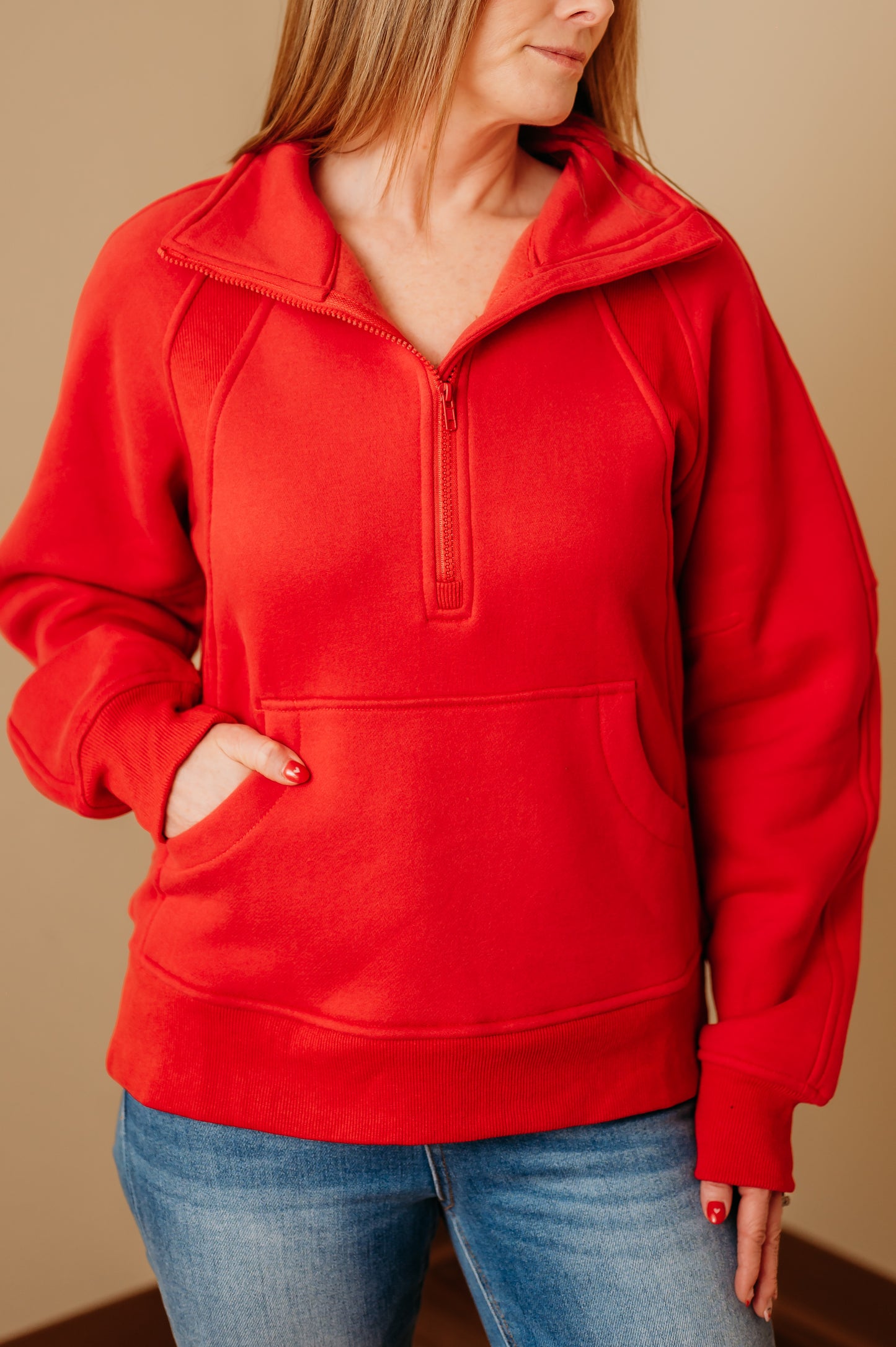Long Half-Zip Sweatshirt