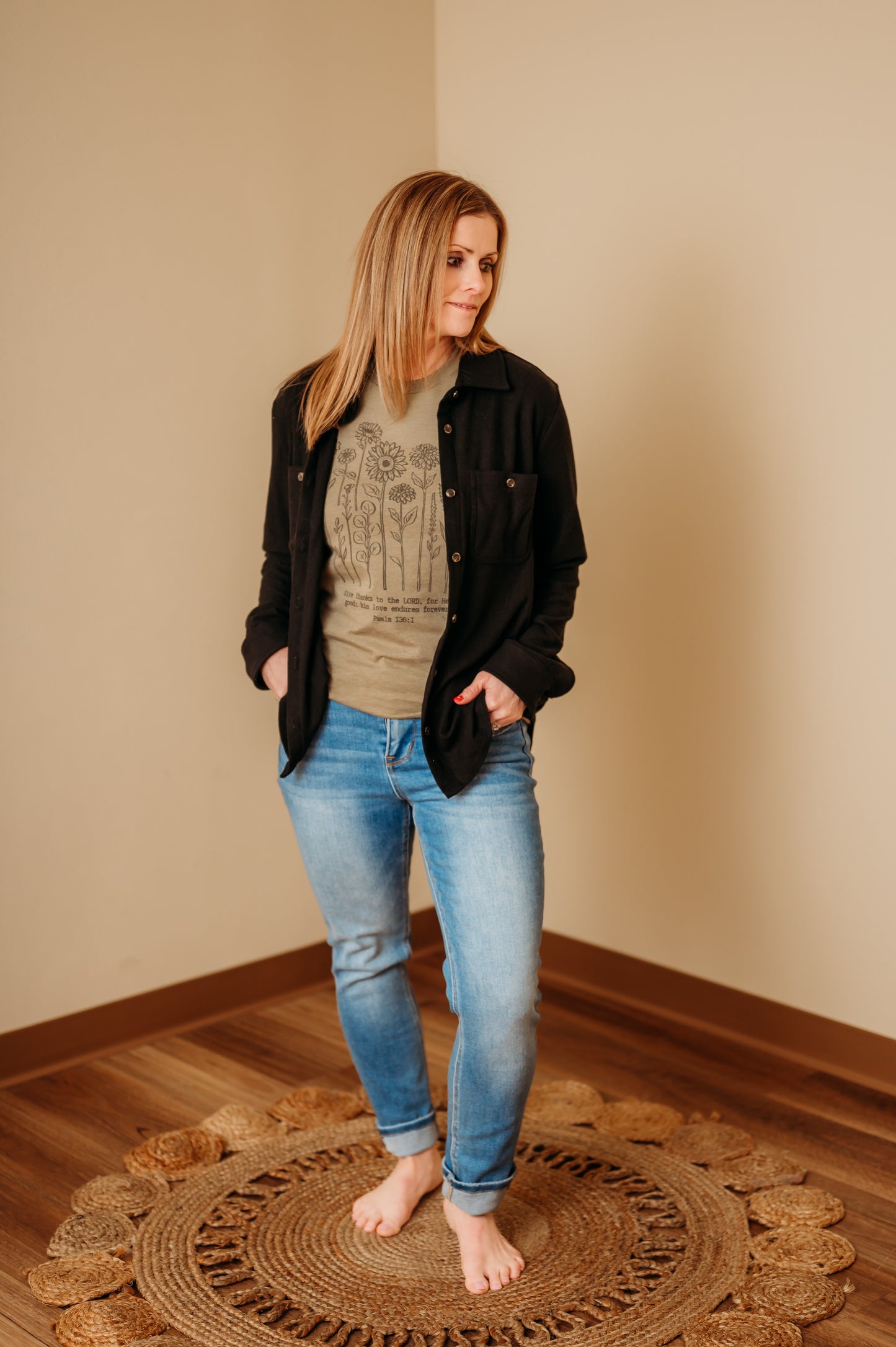 Black Super Soft Button Up