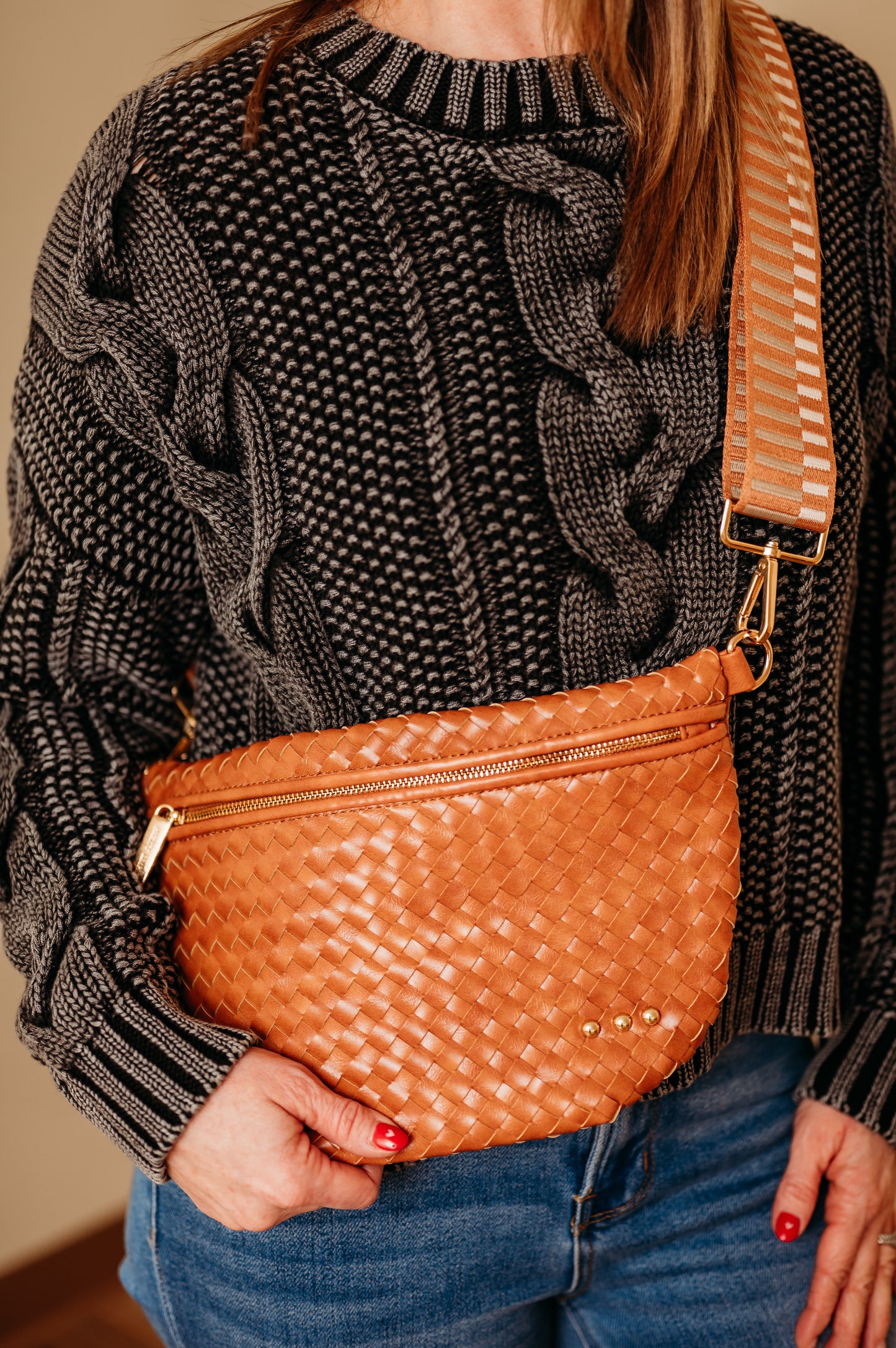Westlyn Woven Bum Bag- Brown
