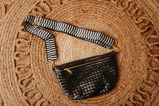 Westlyn Woven Bum Bag-Black