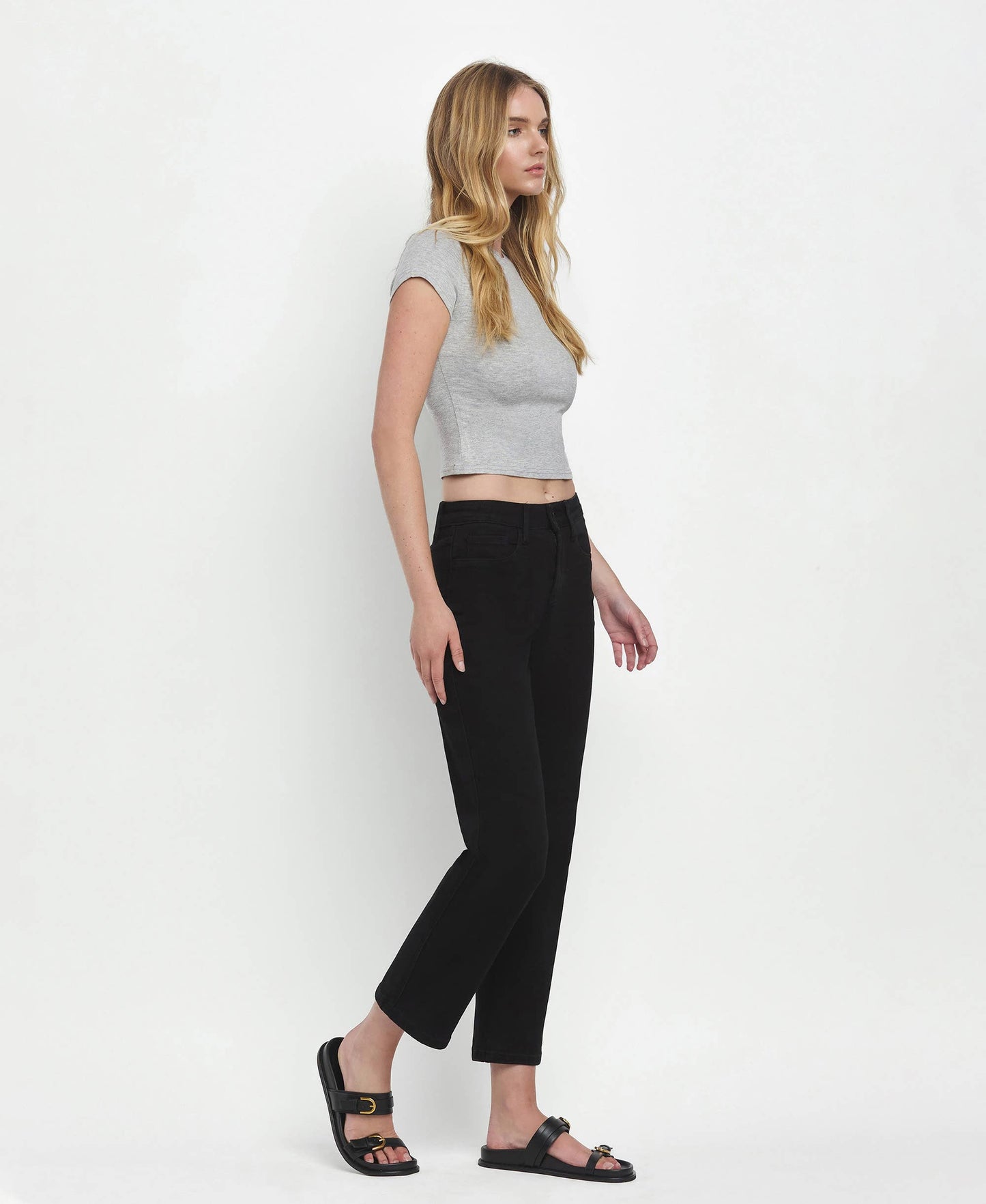 Vervet: High-Rise Ankle Straight Jeans