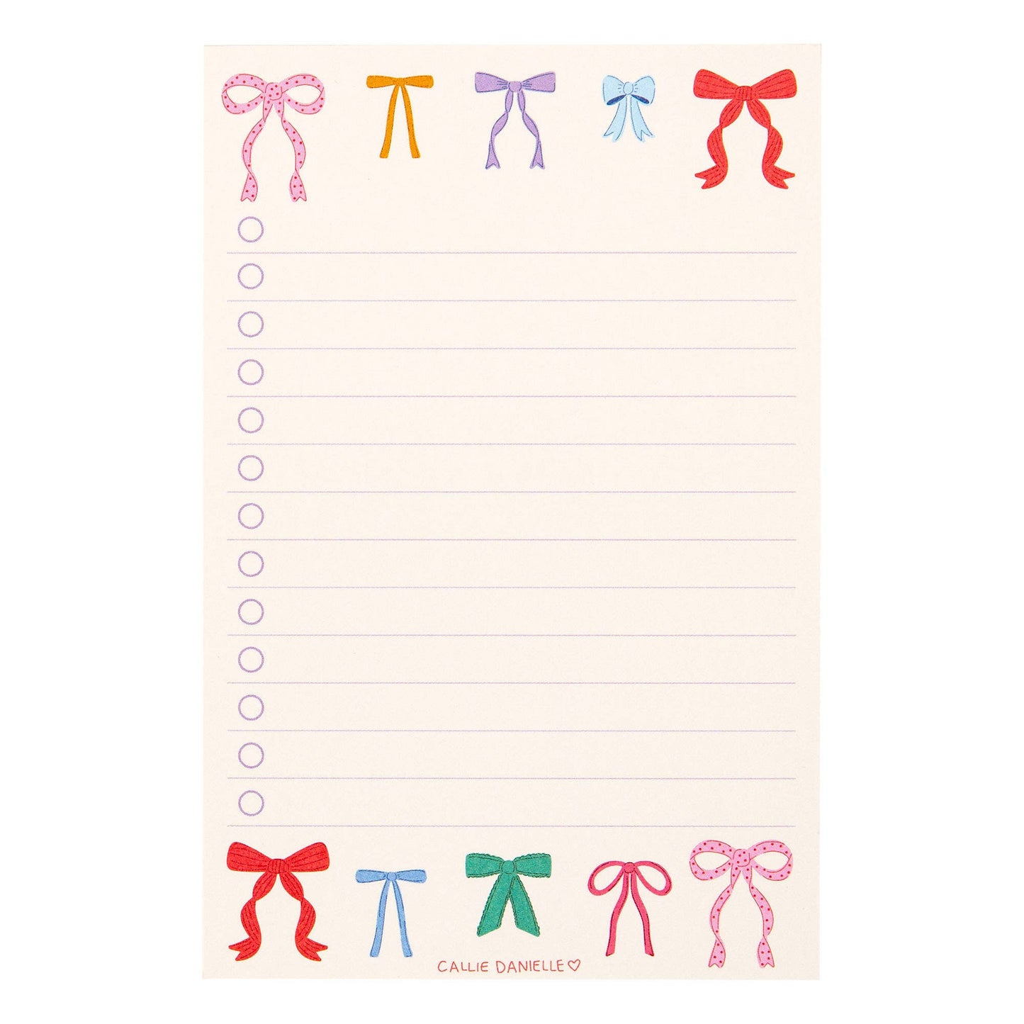Bows To Do List Notepad