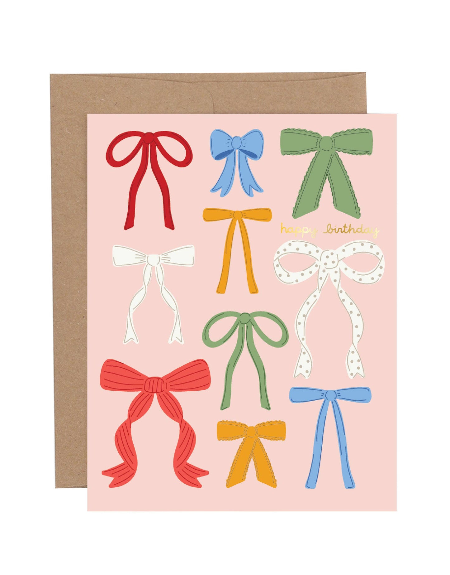 Happy Birthday Bows Greeting Card