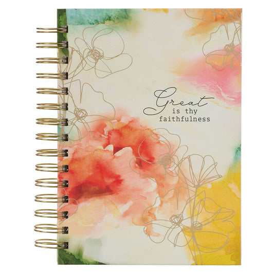 Faithfulness Floral Watercolor Spiral-Bound Journal
