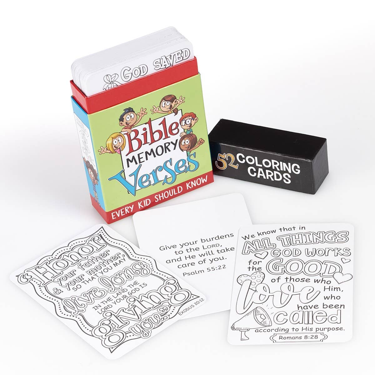 Bible Memory Verse Coloring Cards