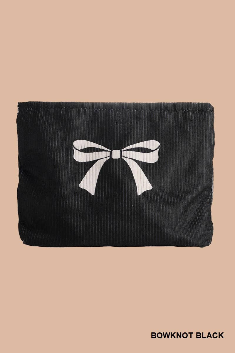 Bow Cosmetic Clutch Bag