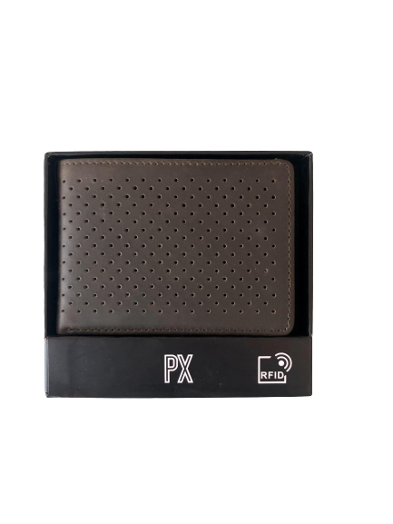 Leather Perforated Bifold Wallet