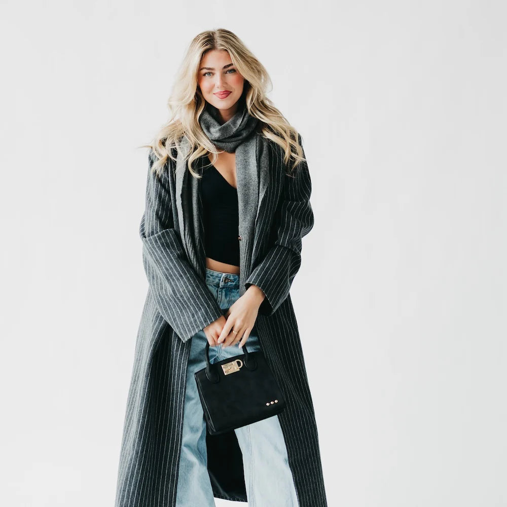 Nixie Nubuck Small Tote-Black