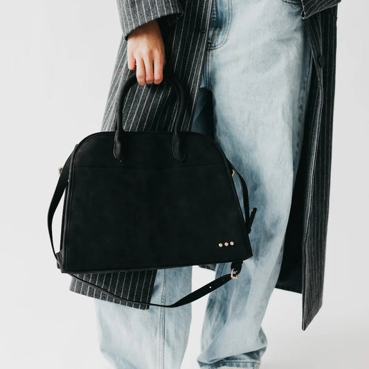 Nirvana Nubuck Tote-Black