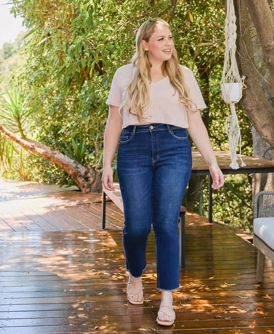 Plus Size Vervet Super High Rise Slim Straight Jeans