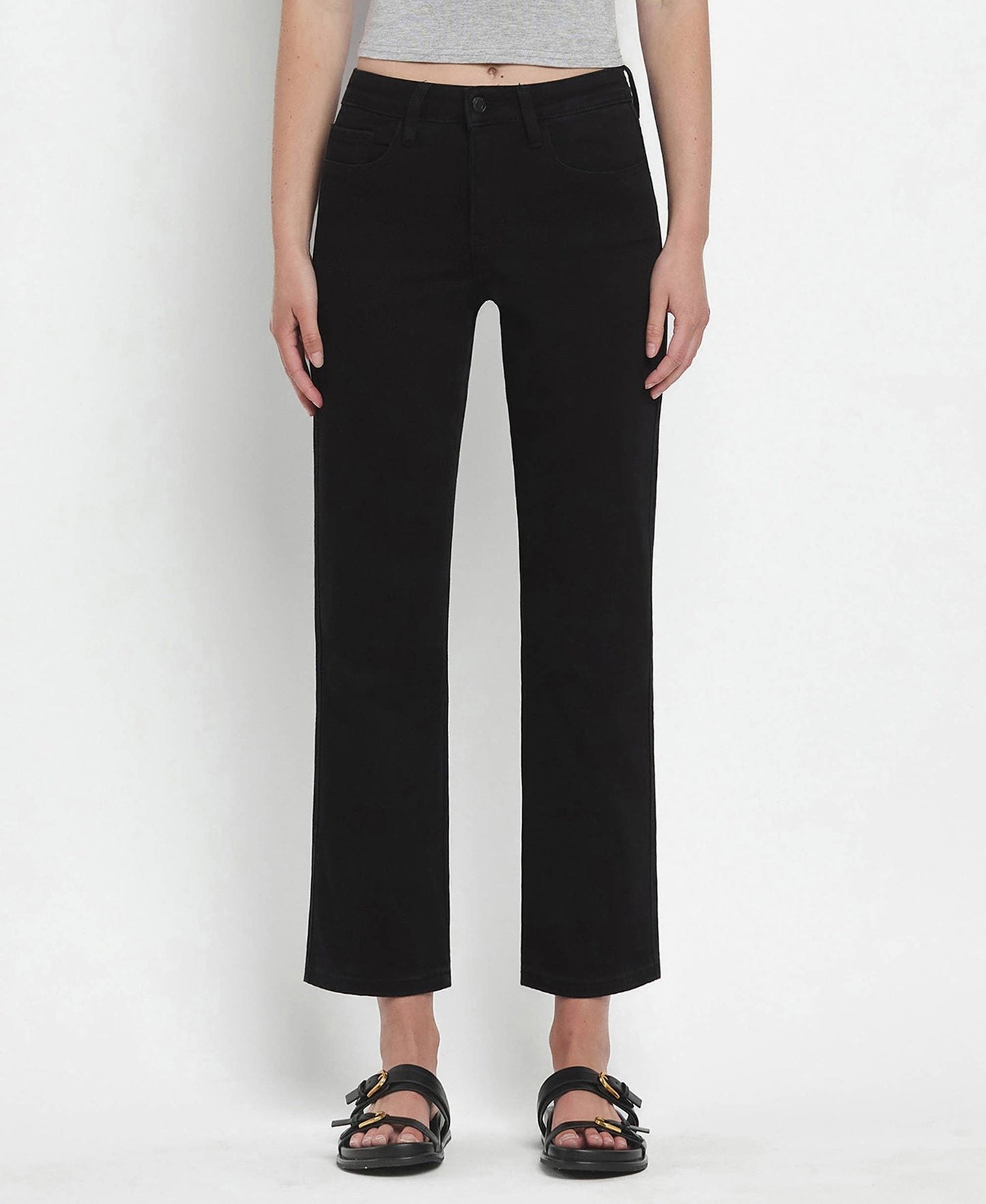 Vervet: High-Rise Ankle Straight Jeans