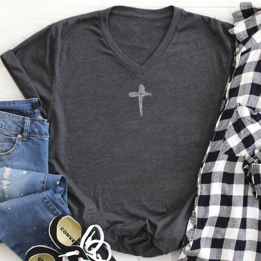 Cross V-Neck Tee