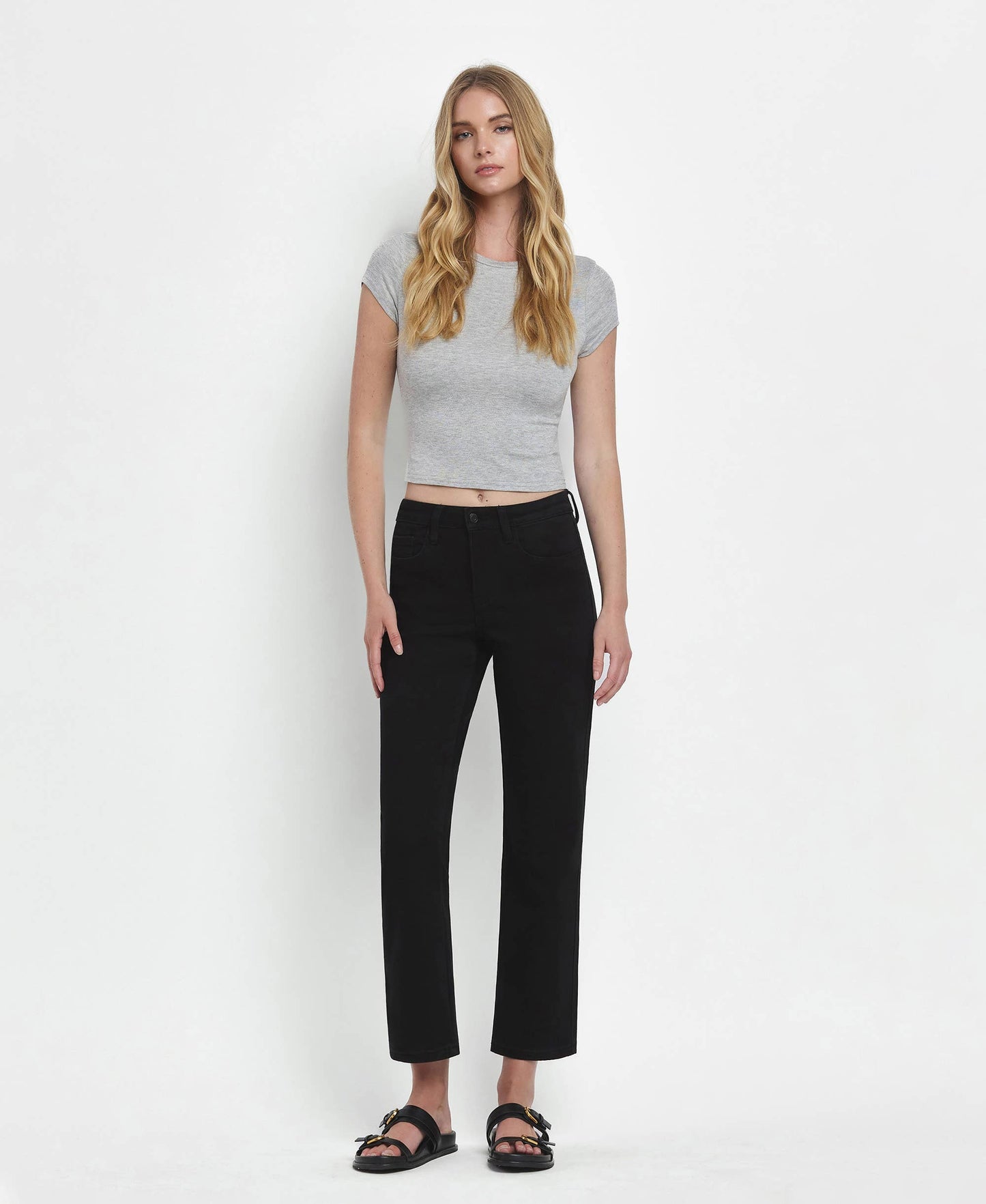 Vervet: High-Rise Ankle Straight Jeans